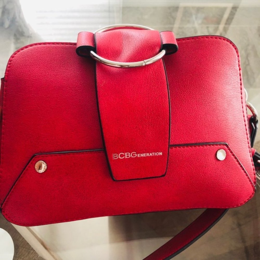 BCBGeneration Crossbody Bag Elle Shoulder Pomegranate Red NWT $148.00 - Picture 13 of 14